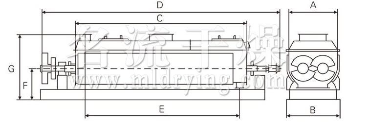 空心槳葉干燥機結構示意圖